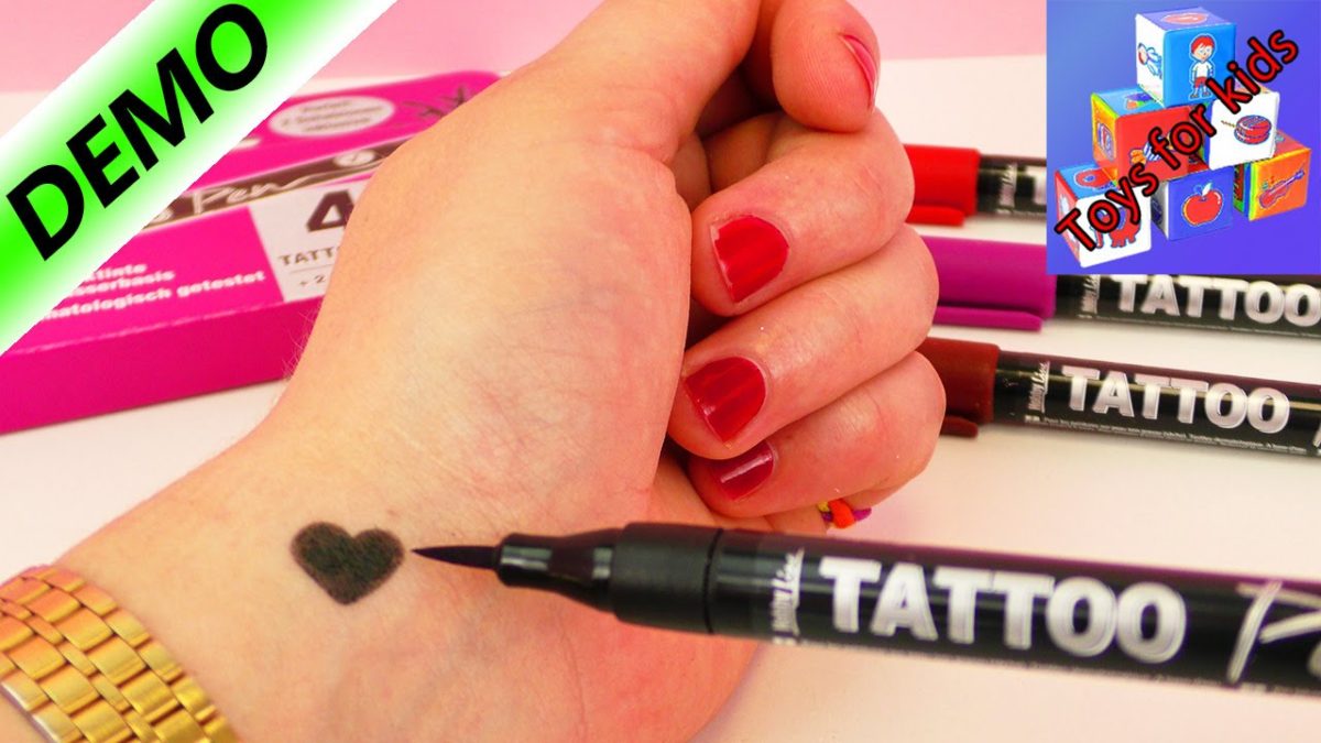 Testing Four Tattoo Pens – Temporary Tattoo Demo