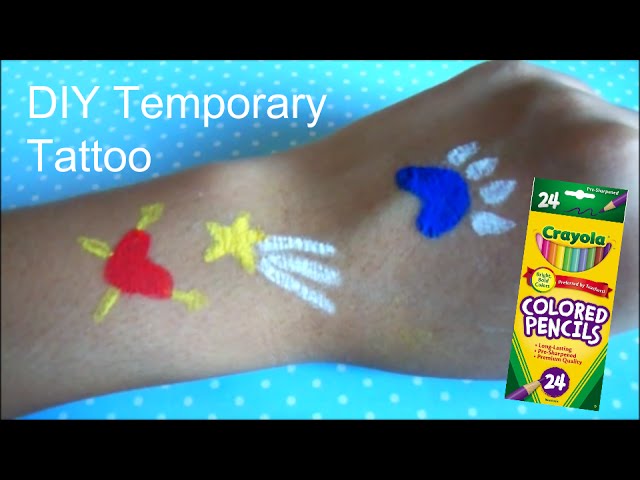 DIY Temporary Tattoo Out Of Color Pencils!